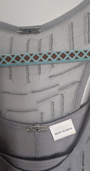 Chan Luu beaded chiffon tank - Picture 3 of 8
